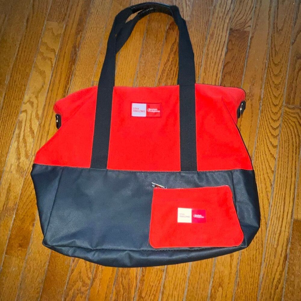 New York Presbyterian hospital stay amazing red tote bag with coin wallet
